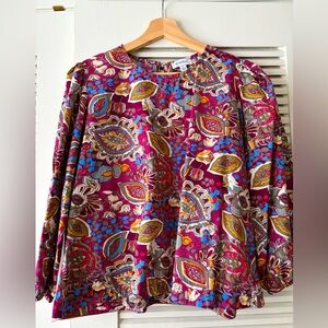Evereve Paisley Cotton Top
